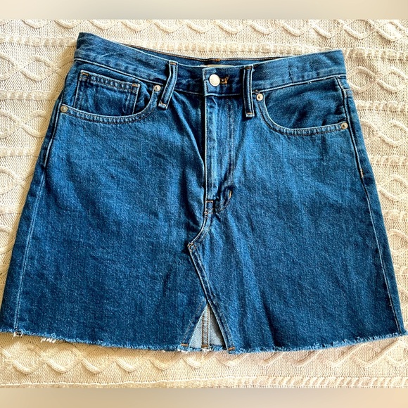 Madewell Dresses & Skirts - Madewell Blue Denim Skirt Rigid A-Line Women’s size 28